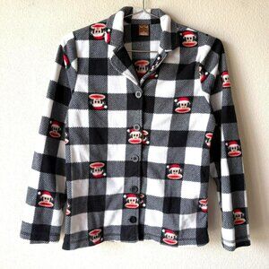 Paul Frank Pajamas Button Shirt Top Soft Fleece Women's Small
